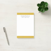 Serif Font Simple Professional Plain Gold White Post-it® Notes (Kantoor)