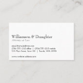 Serif monogram | Achtergrond grafische lijnen Visitekaartje (Achterkant)