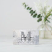 Serif monogram | Achtergrond van de textuurwand Visitekaartje (Staand voorkant)