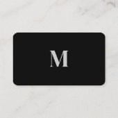 Serif monogram | Achtergrond van de textuurwand Visitekaartje (Achterkant)