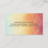 Serif-monogram | Kleurrijke abstracte textuur Visitekaartje (Achterkant)