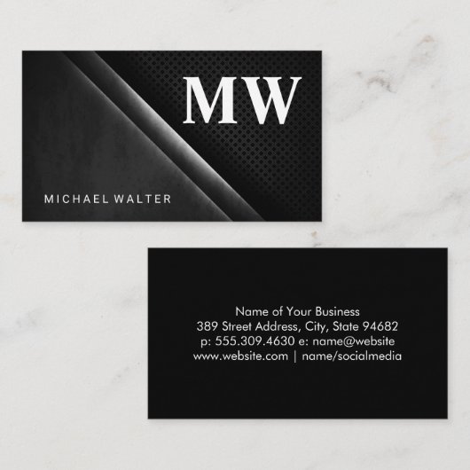 Serif Monogram | Monogram Visitekaartje (Voorkant / Achterkant)