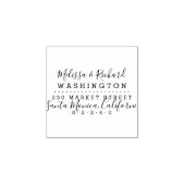 Serif & Script Bruiloft Retouradres Rubberstempel (Afrduk)