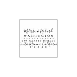 Serif & Script Bruiloft Retouradres Rubberstempel