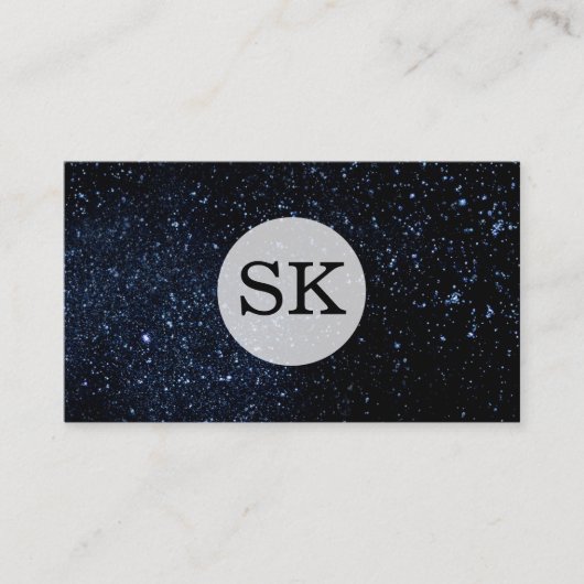 Serif Type Monogram/Nachthemel Visitekaartje (Voorkant)