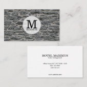 Serif Type Monogram/Steen Visitekaartje (Voorkant / Achterkant)