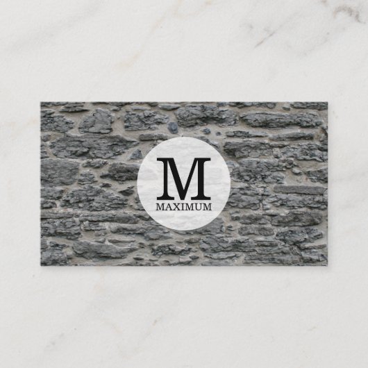 Serif Type Monogram/Steen Visitekaartje (Voorkant)