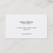 Serif Type Monogram Talk Bubble Visitekaartje (Achterkant)