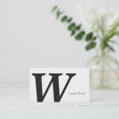 Serif type monogram (variatie 2) visitekaartje (Staand voorkant)