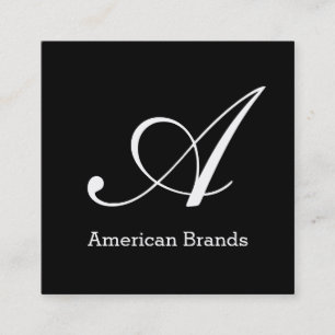 Serif type monogram (variatie 3) vierkante visitekaartje