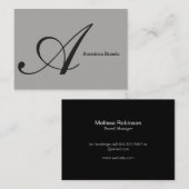 Serif type monogram (variatie 3) visitekaartje (Voorkant / Achterkant)