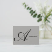 Serif type monogram (variatie 3) visitekaartje (Staand voorkant)