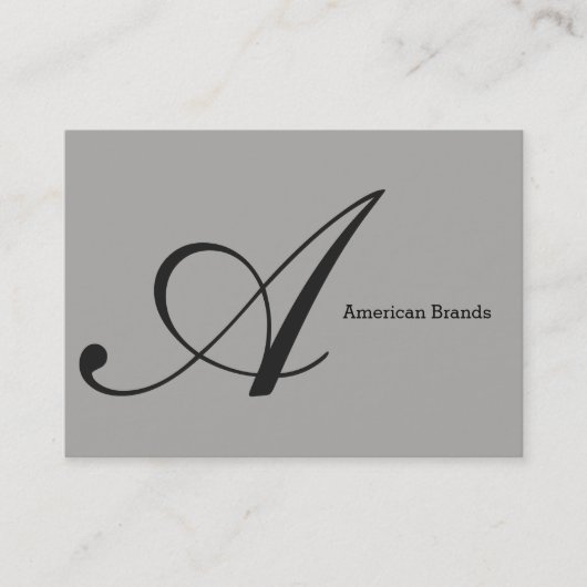 Serif type monogram (variatie 3) visitekaartje (Voorkant)
