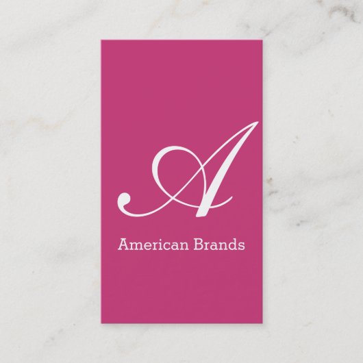 Serif type monogram (variatie 3) visitekaartje (Voorkant)