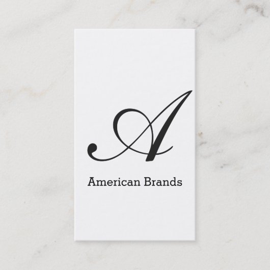 Serif type monogram (variatie 3) visitekaartje (Voorkant)