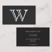 Serif Type Monogram (wit) Visitekaartje (Voorkant / Achterkant)