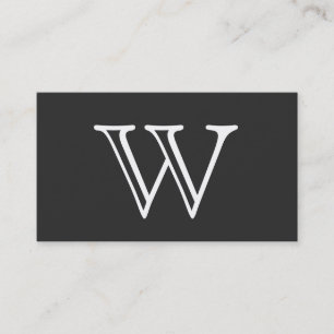 Serif Type Monogram (wit) Visitekaartje