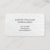 Serif type wit monogram | Paarse weefselstructuur Visitekaartje (Achterkant)