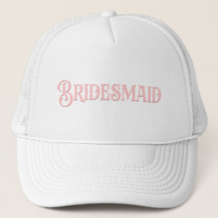  Serif Typografie Blush Pink Bridesmaid Trucker Pet