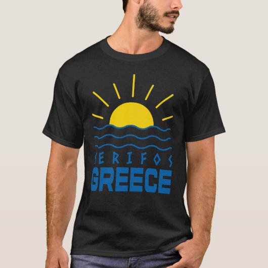 Serifos Griekenland Sunshine en Zee Mannen T-shirt (Voorkant)