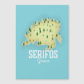 Serifos Griekse kaart geïllustreerde reisposter (Voorkant)