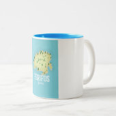 Serifos Griekse kaart geïllustreerde reisposter Tweekleurige Koffiemok (Voorkant rechts)