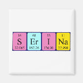 Serina periodieke table name magnet (Voorkant)