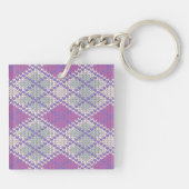 SERING ARGYLE BREISEL Vierkante Acryl Sleutelhange Sleutelhanger (Achterkant)