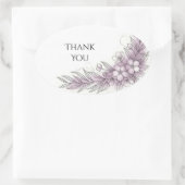 Sering Bloem Botanische Dank Je Sticker (Tas)