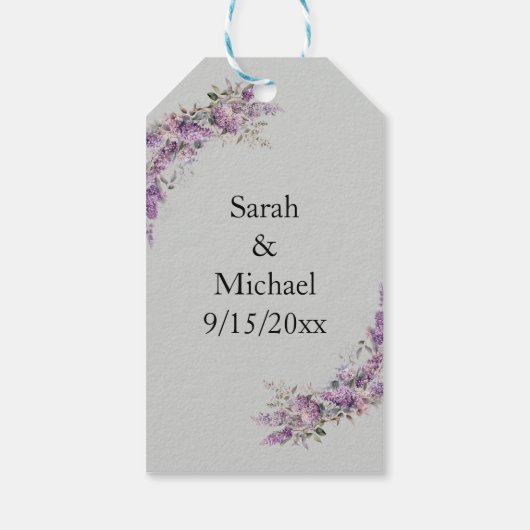 Sering bloem cadeaulabel (Achterkant)