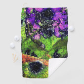 Sering bloem en bladeren verouderd in gesneden moz golfhanddoek (Insitu)