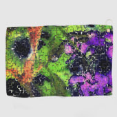 Sering bloem en bladeren verouderd in gesneden moz golfhanddoek (Horizontaal)