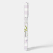 Sering Bloem en Strepen Monogram Case-Mate iPhone Case (Achterkant / Rechts)