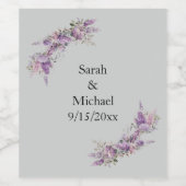 Sering bloem wijn etiket (Enkel label)