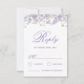 Sering Bloemen Bruiloft RSVP Kaart (Voorkant)