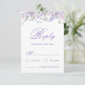 Sering Bloemen Bruiloft RSVP Kaart (Staand voorkant)