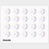 Sering Bloemen Eerste Communie Ronde Sticker (Vel)