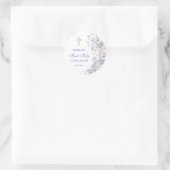 Sering Bloemen Eerste Communie Ronde Sticker (Tas)