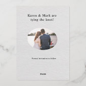 Sering Bloemig Bewaar de Datum Folie Uitnodiging (Achterkant)