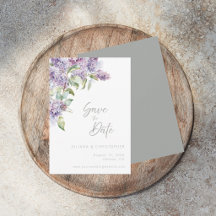Sering Bloemige Aquarel Elegante 'Save the Date'-k