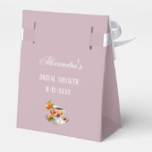 Sering Bloemige Fantasievolle Thee Bruidsuitnodigi Bedankdoosjes (Achterkant)