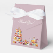 Sering Bloemige Whimsical Thee Bruidsuitnodiging Bedankdoosjes (Voorkant Zijde)