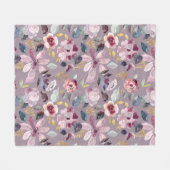 Sering Bloemmotief Fleece Deken (Voorkant (Horizontaal))
