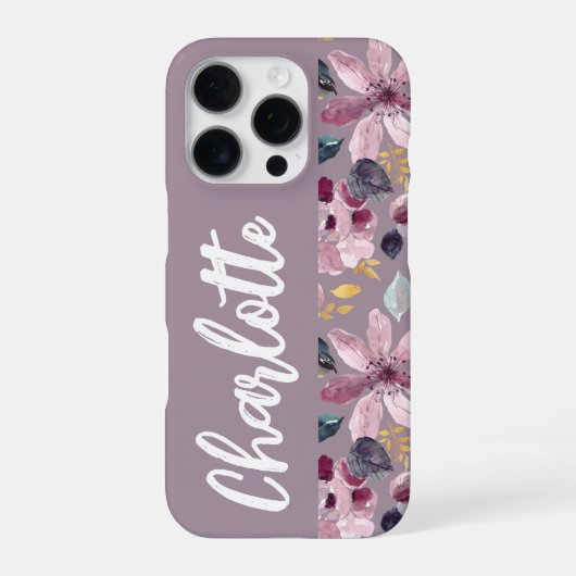 Sering Bloemmotief Monogram iPhone Hoesje (Achterkant)
