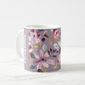 Sering Bloemmotief Monogram Koffiemok (Voorkant links)