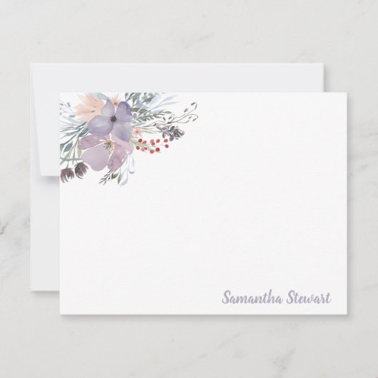 Sering Bloesemt Bloemige Persoonlijke Briefpapier  Notitiekaartje (Voorkant)