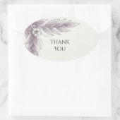 Sering Botanische Blad Bedankt Sticker (Tas)