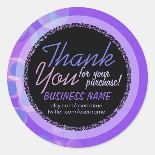 Sering Bubbles Zakelijke Bedankt Sticker (Voorkant)