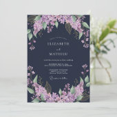 Sering Delicate Boog Bloesem Bruiloft Kaart (Staand voorkant)