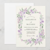 Sering Delicate Krans Bruiloft Kaart (Voorkant / Achterkant)